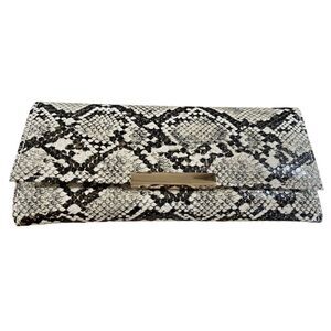 NWT R.h. Macy & Co. Tan snake print Travel Jewelry Wallet Case 8.5" Vegan L…